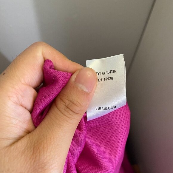 🦋 LULUS Center of Attention Magenta Flounce Dress - Picture 5 of 7